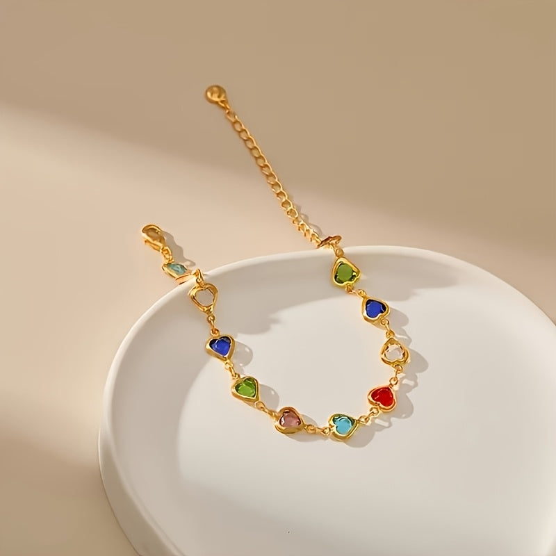 Stylish Multicolor Heart Shape Bracelet