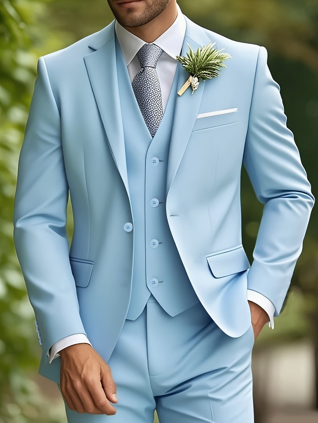 Refined Three-Piece Suit for Men