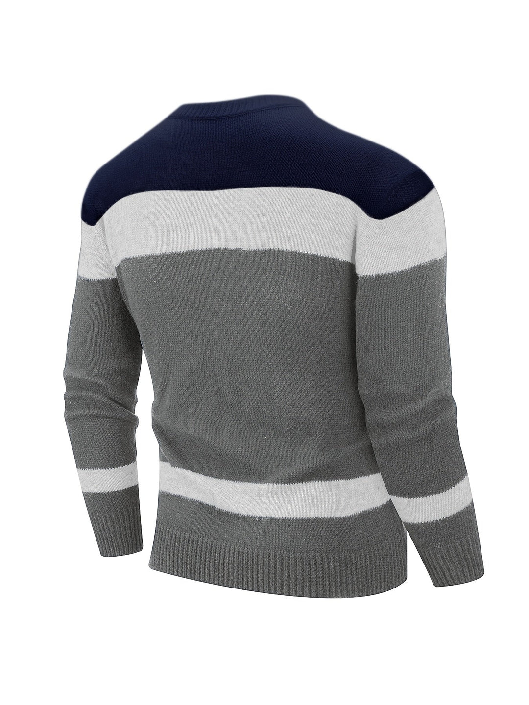 Color Block Knit Sweater for Men