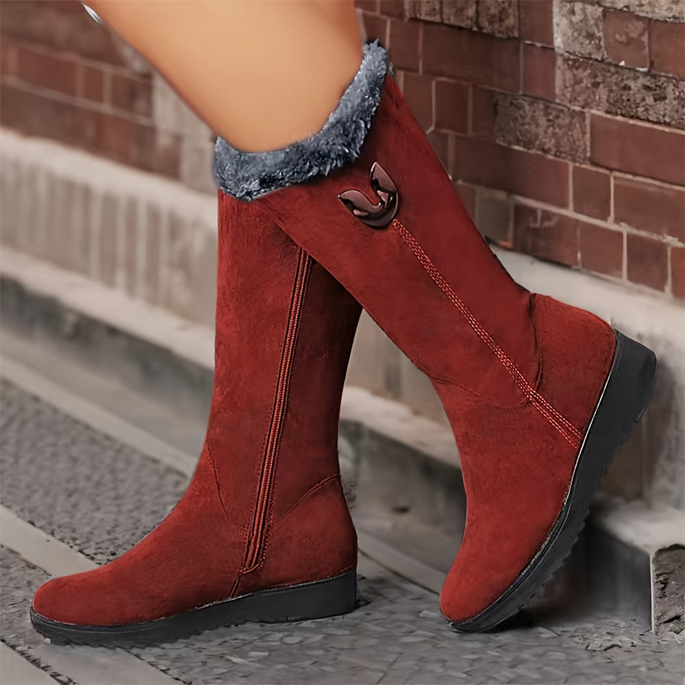 Cuffed Winter Boots for Women, Cozy Style