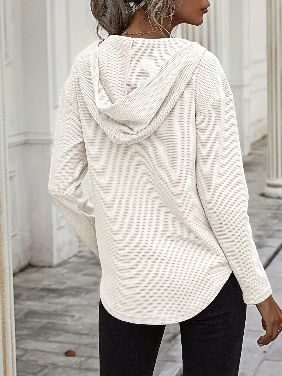 Women's Relaxed V-Neck Hoodie