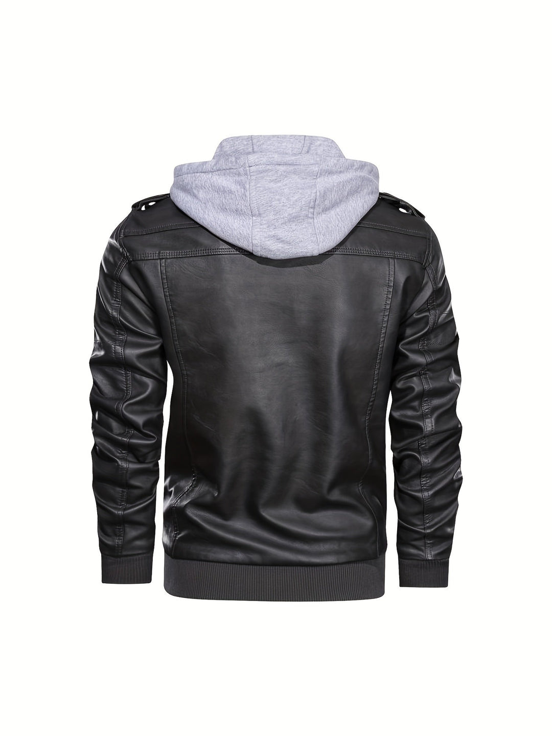 Hooded Moto Jacket for Men