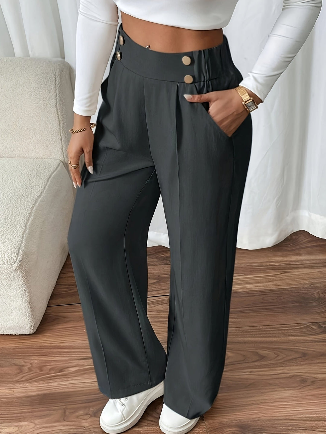 High-Waist Trousers for Women, Tailored Style