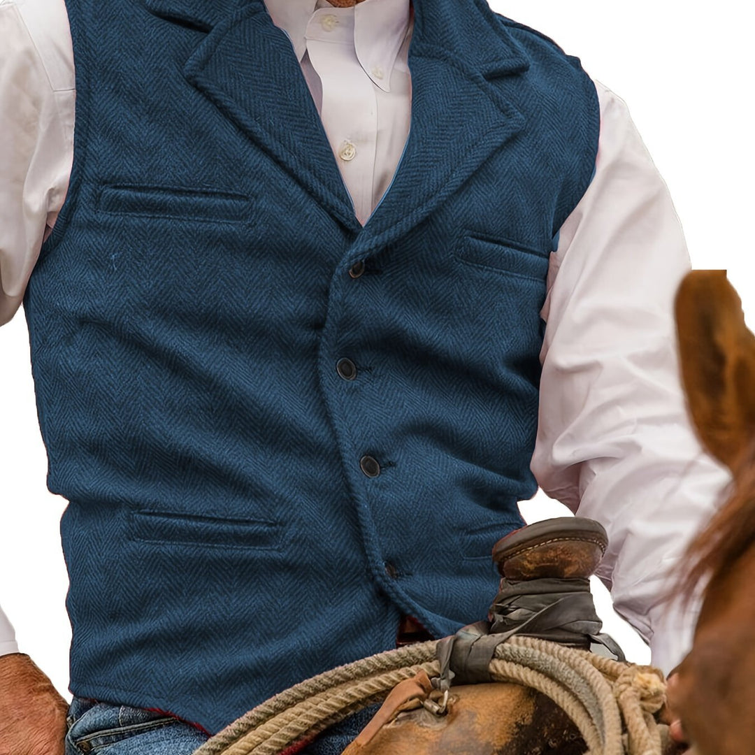Heritage Herringbone Vest for Men, Plus Size