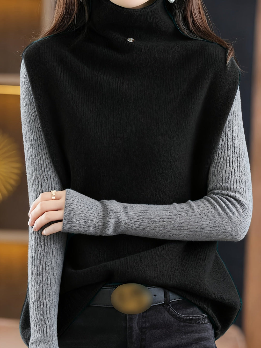 Refined High-Neck Vest for Women