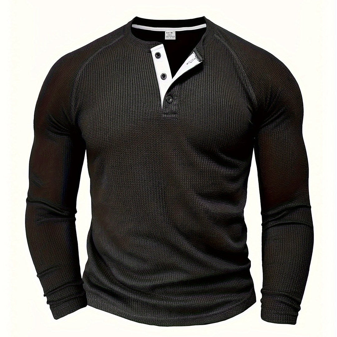 Button Henley Shirt, Men's Classic Fit