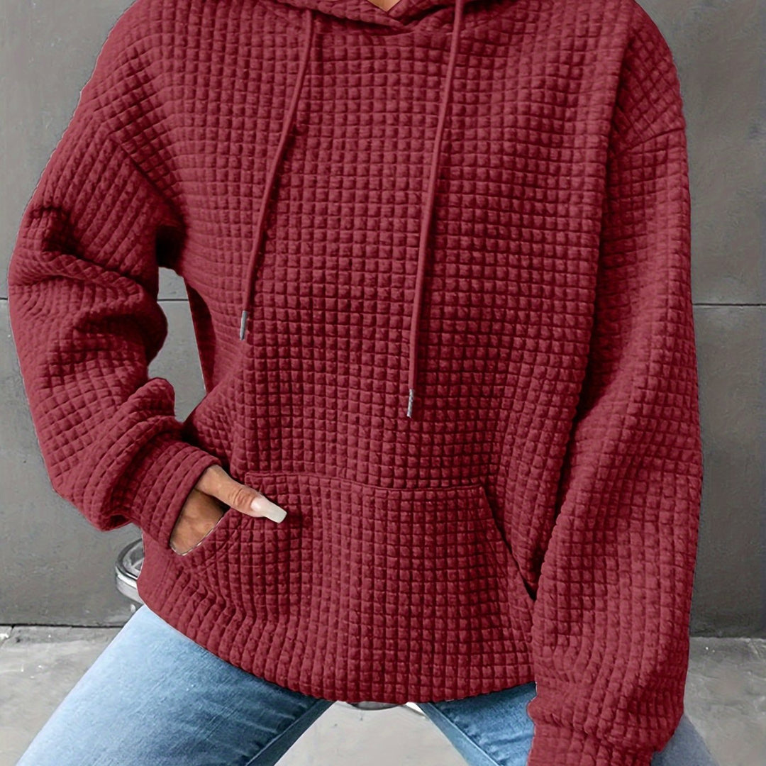 Cozy Textured Hoodie for Women, Plus Size