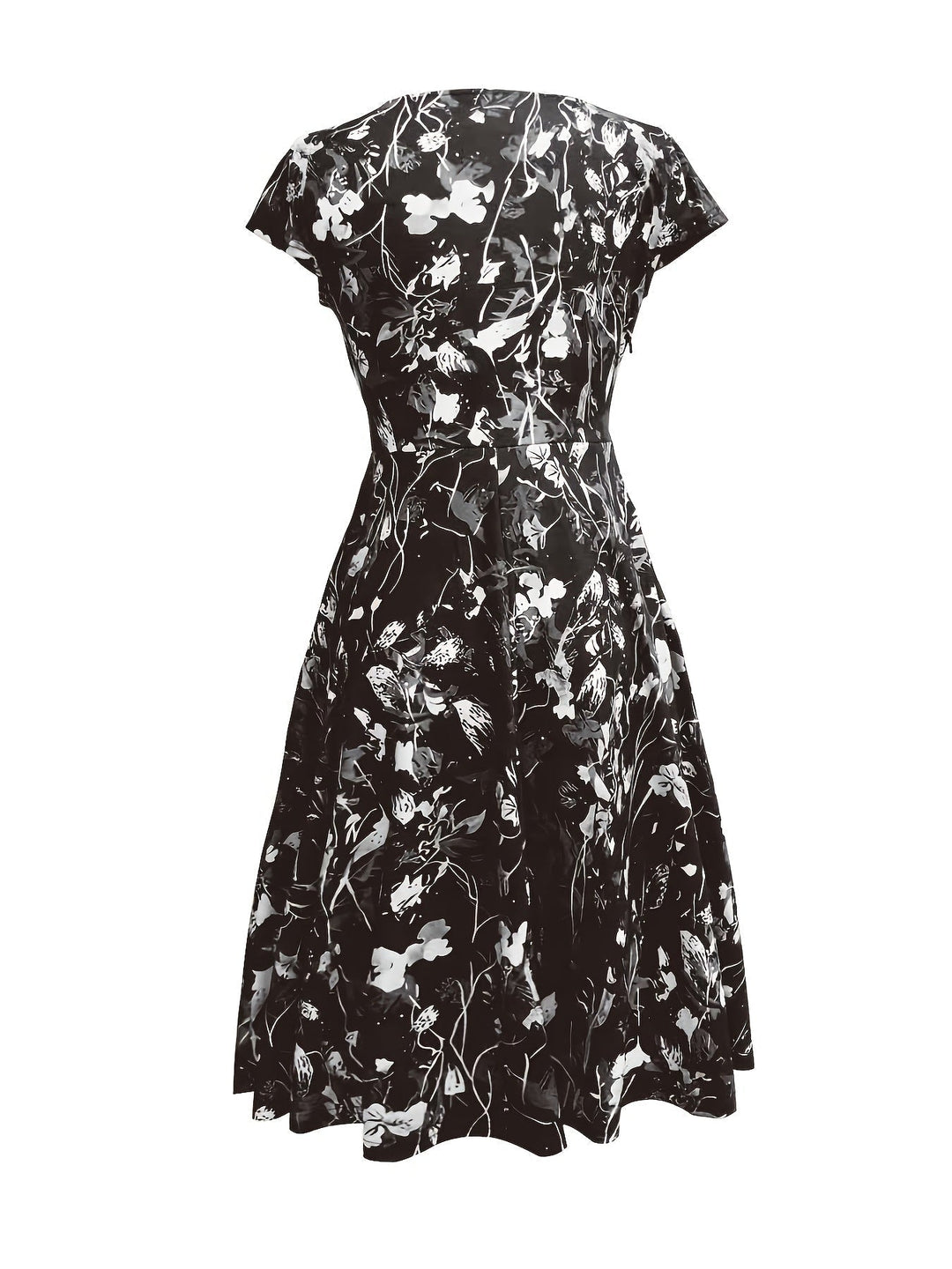 Women's Floral A-Line Pocket Dress