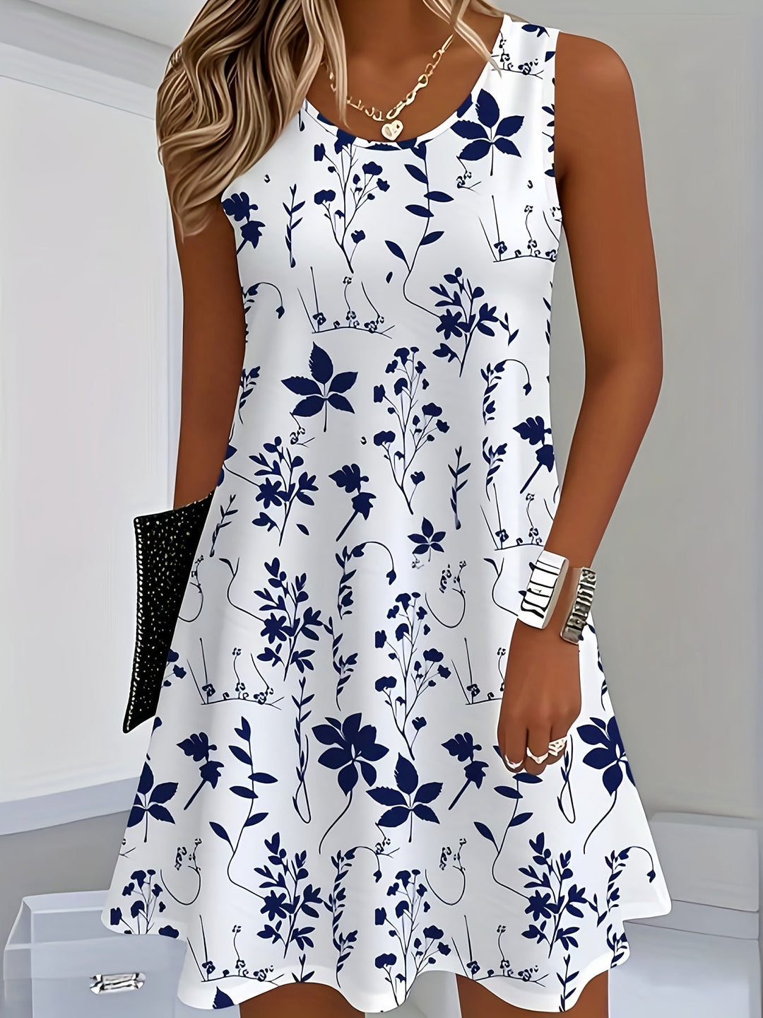 Floral Sleeveless Dress for Women
