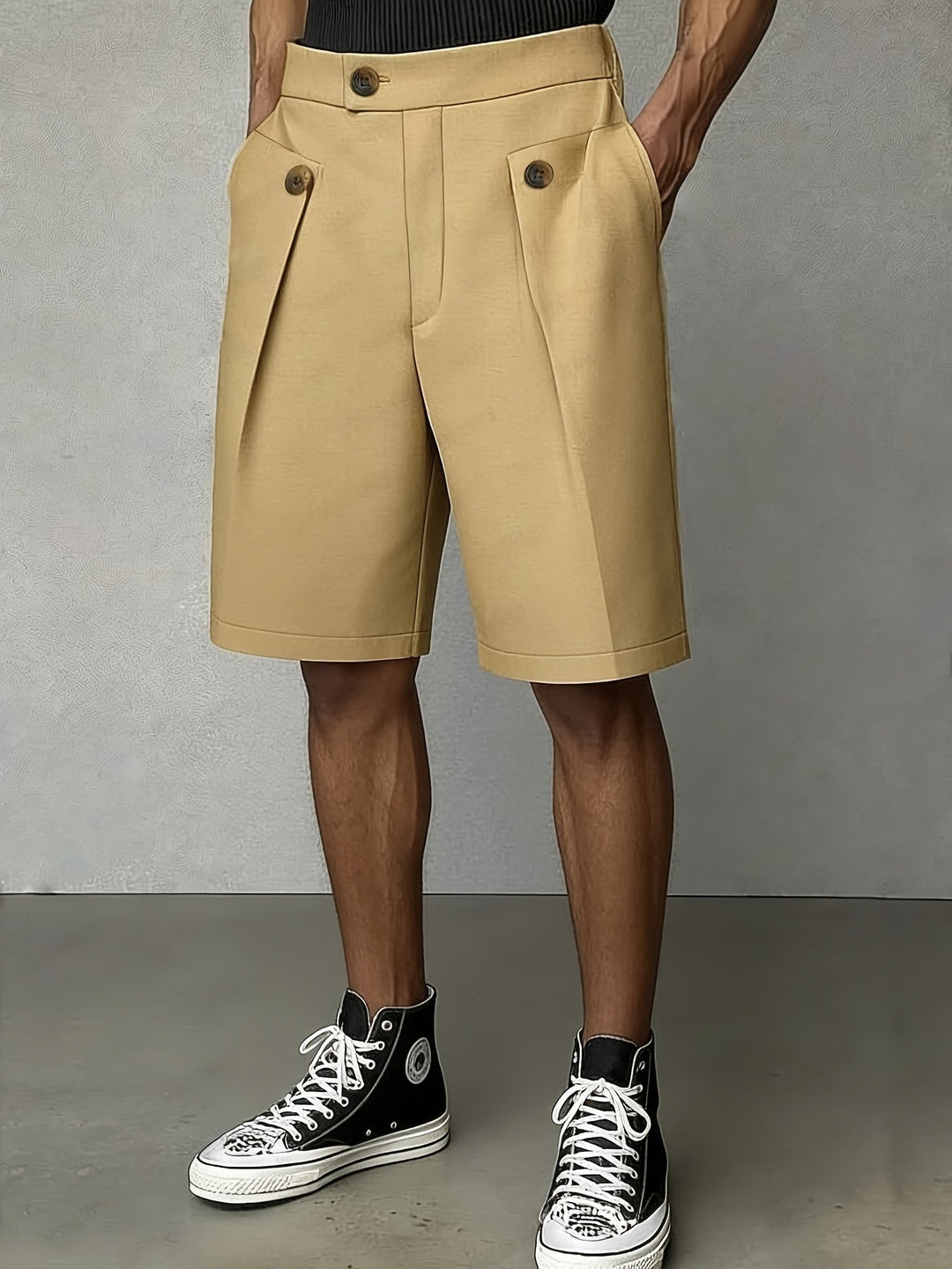 Tailored Pleated Shorts for Men
