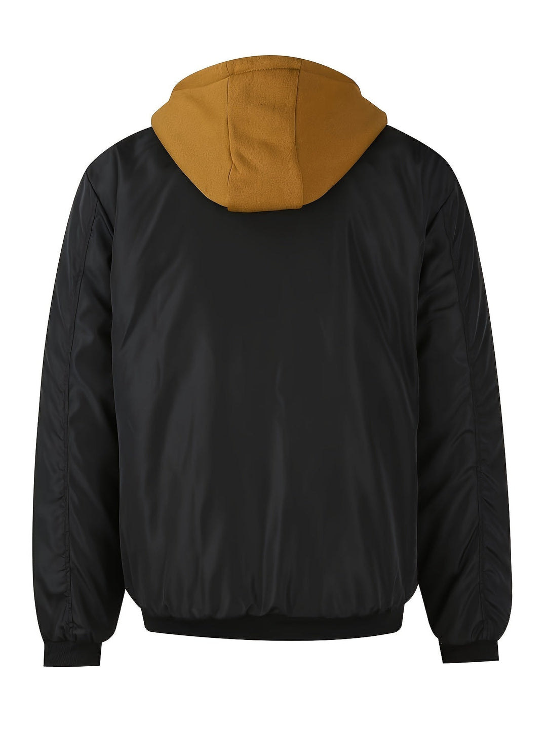 Hooded Warm-Lined Zip Jacket for Men, Plus Size