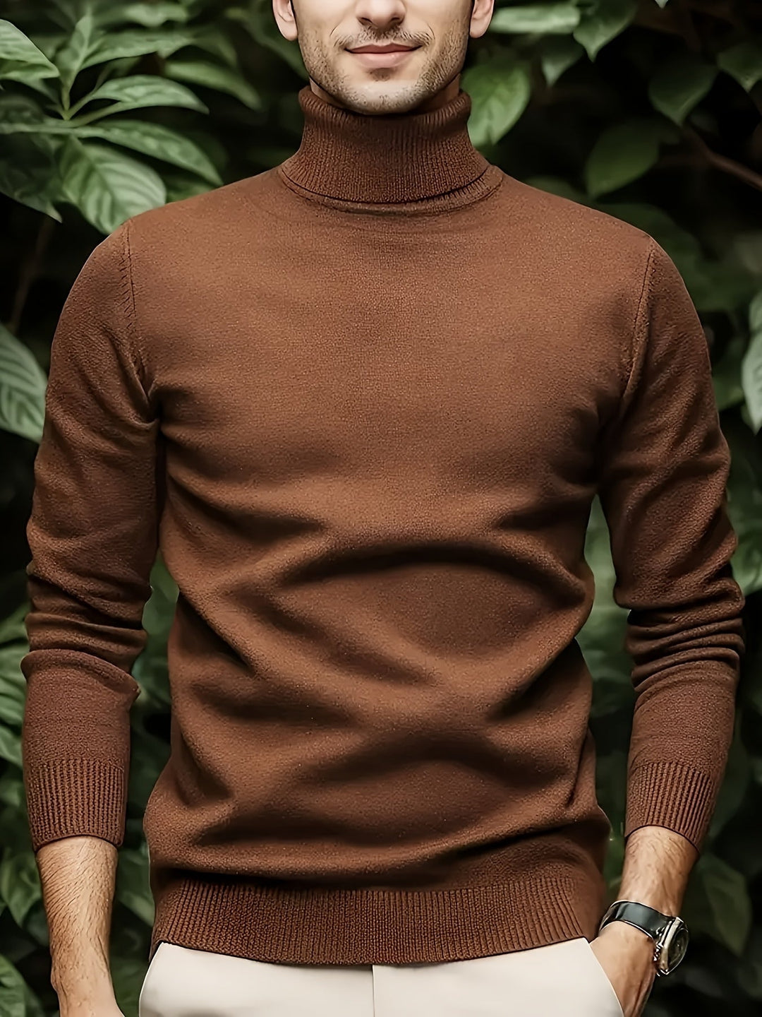 Refined High-Neck Sweater for Men