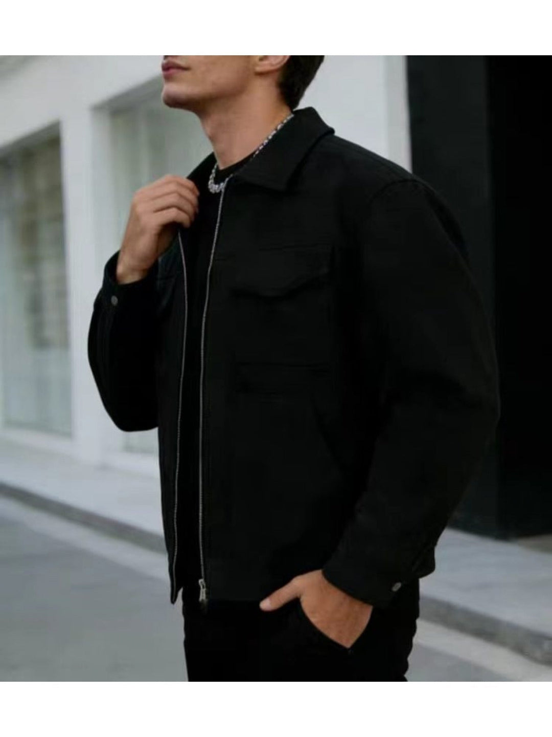 Lapel Utility Jacket, Men's Modern Fit