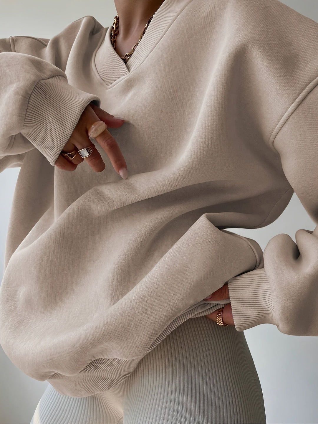 Relaxed Half-Zip Sweatshirt for Women