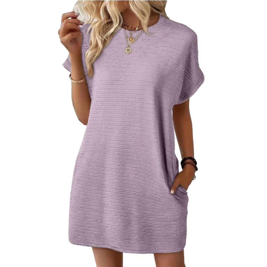 Casual Round Neck Summer Dress for Women