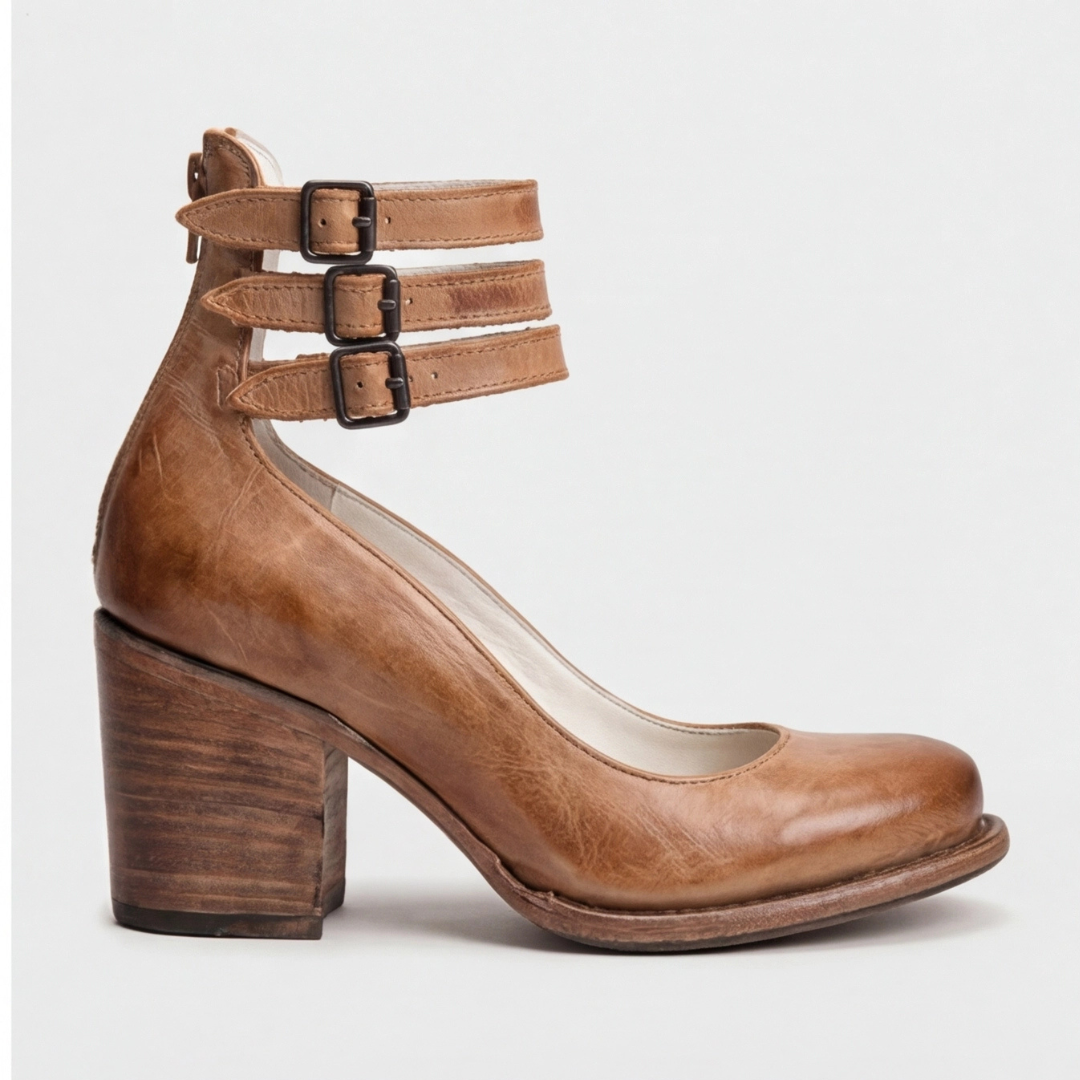 Elegant Retro Ankle Strap Heels for Women