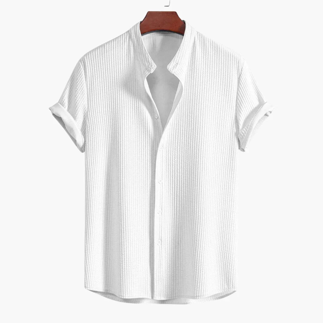 Stand-Collar Shirt, Men's Refined Fit