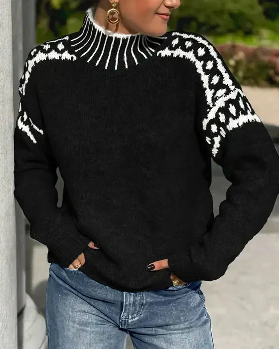 Cozy Patterned Sweater for Women