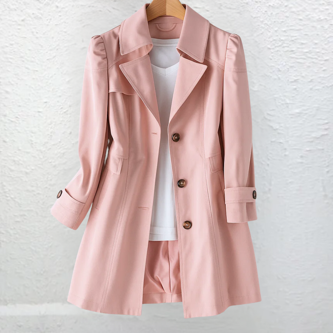 Vintage Trench Collar Coat for Women, Plus Size