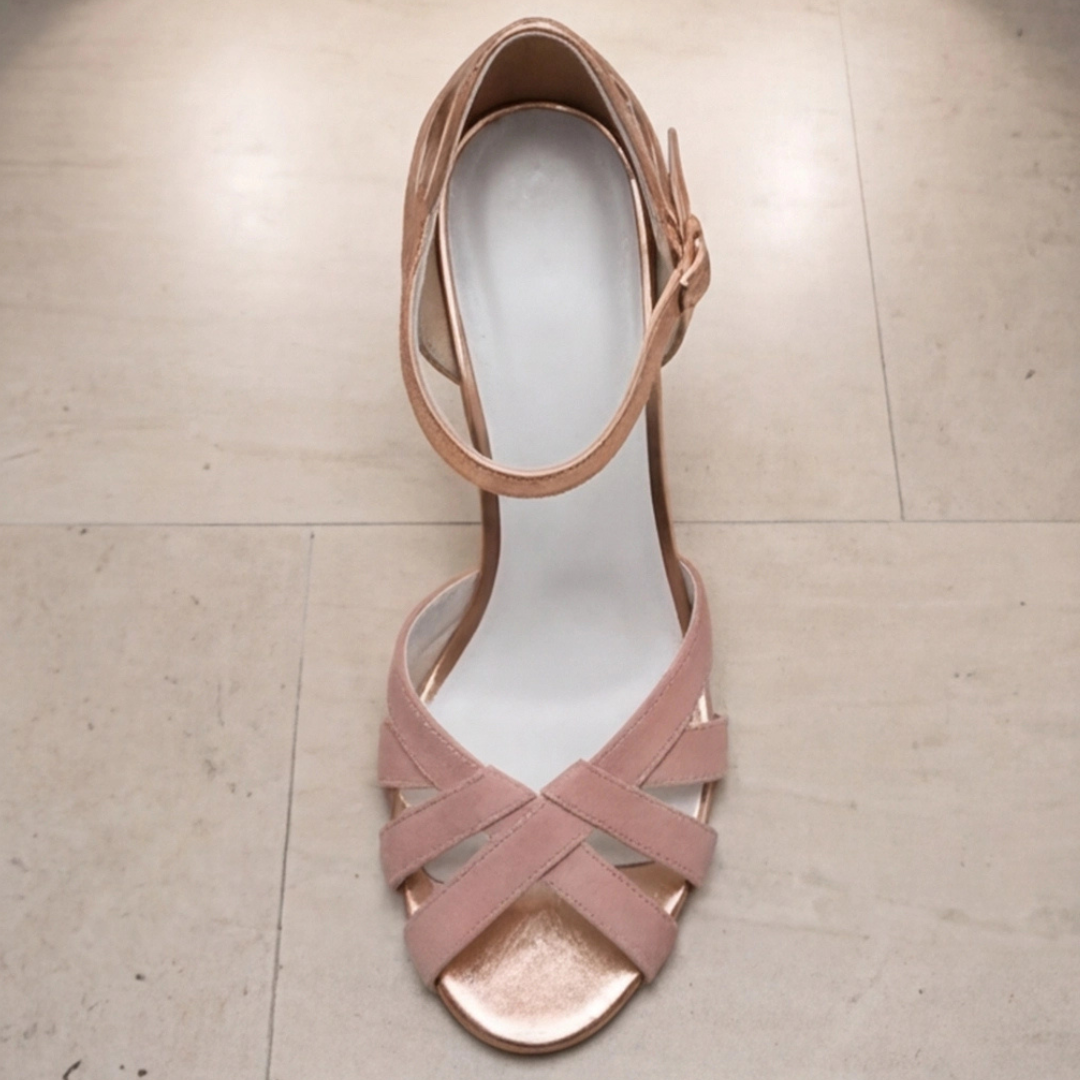 Pink Orthopedic Hollow Out Strap Heels for Women