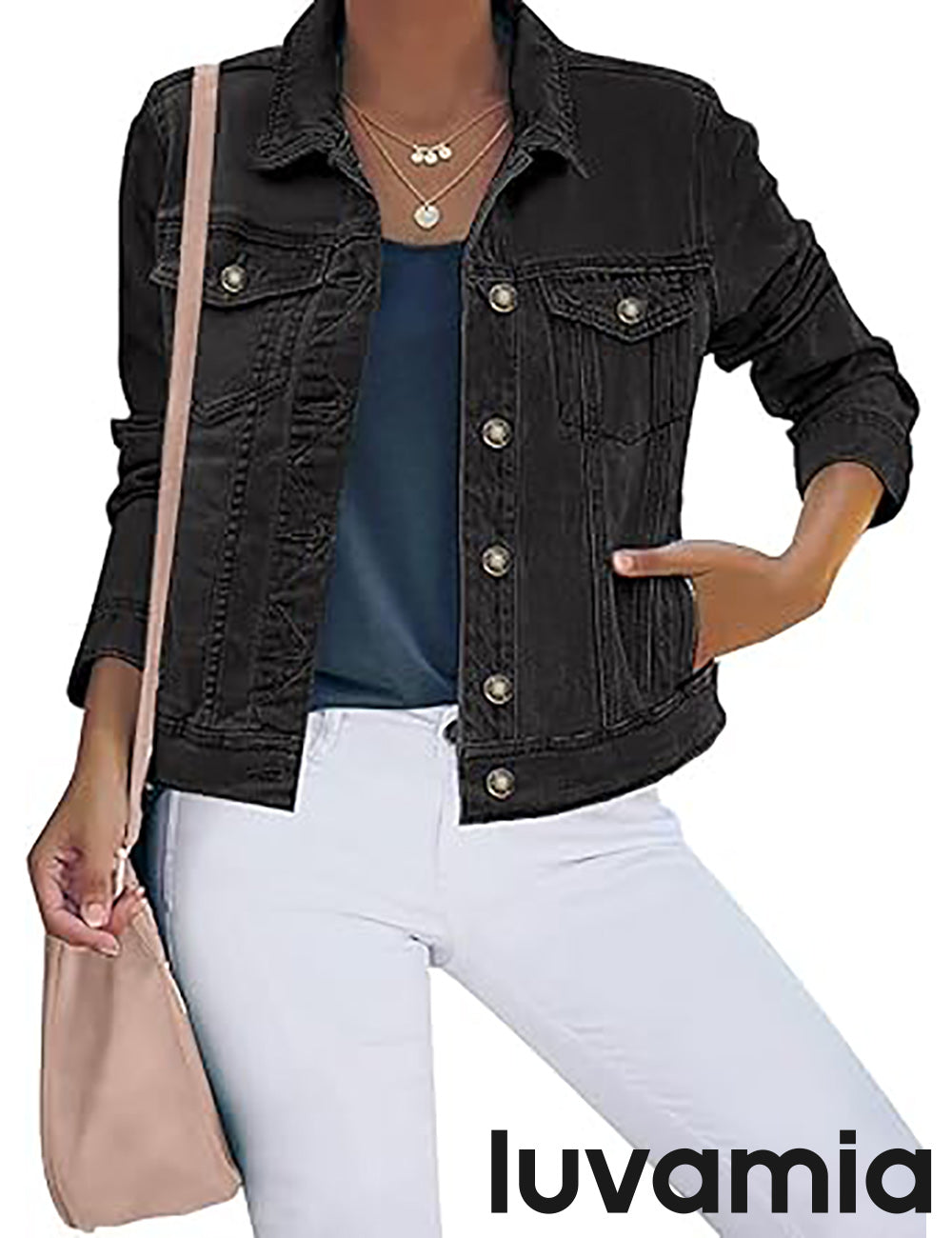 Women's Button-Front Denim Jacket