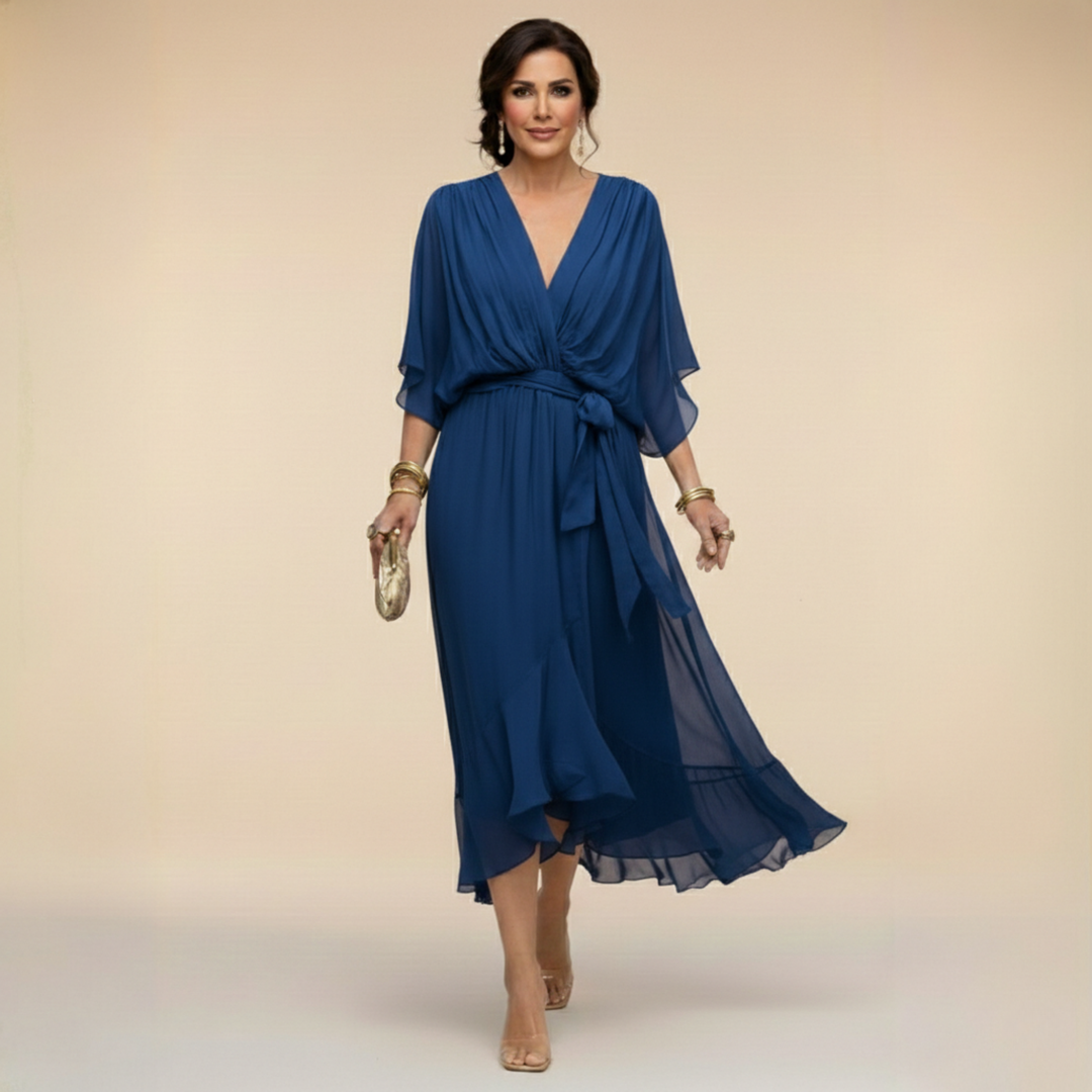 Stylish Chiffon V-Neck Dress for Women