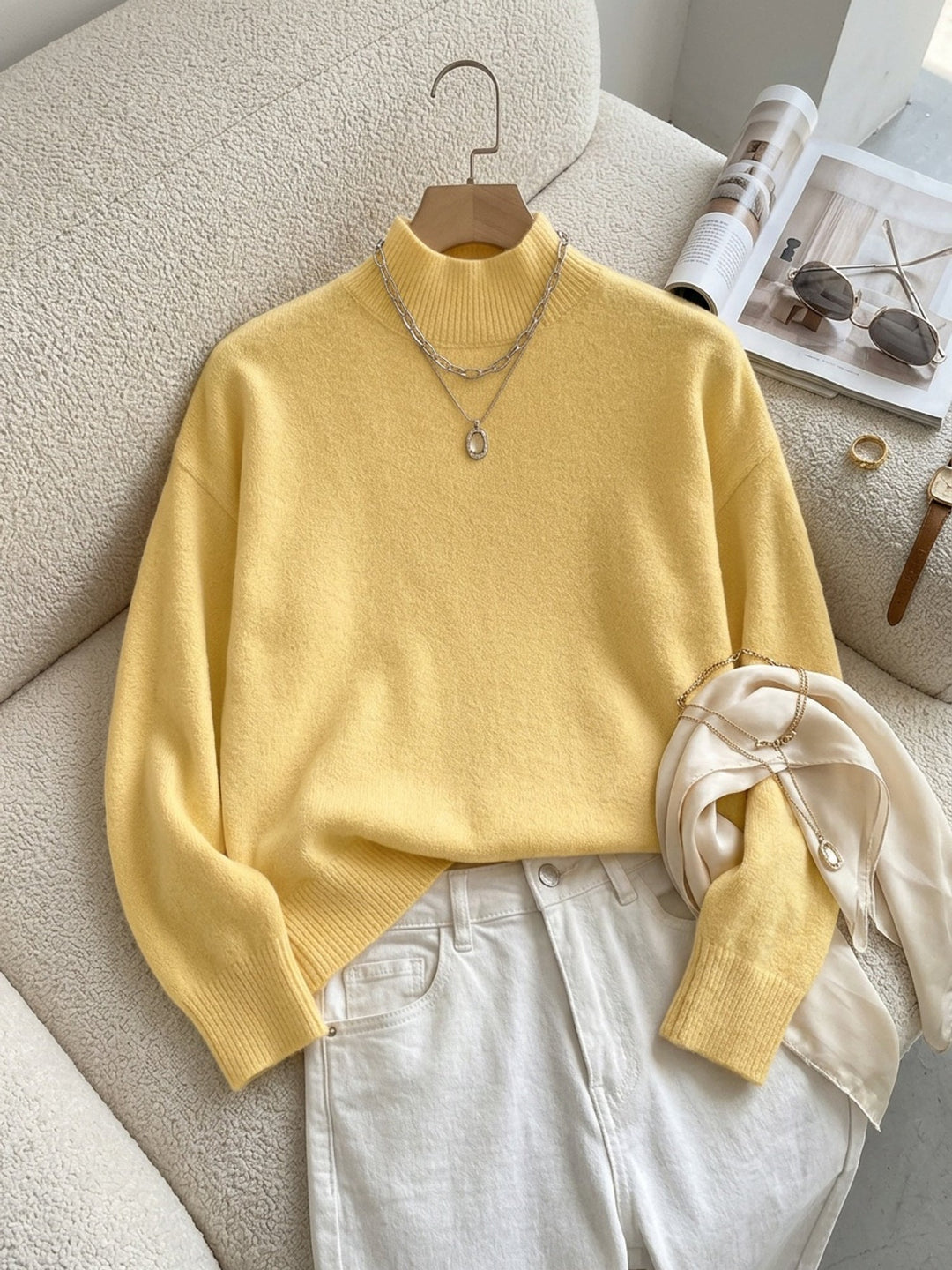 Mock Neck Sweater, Women's Refined Fit