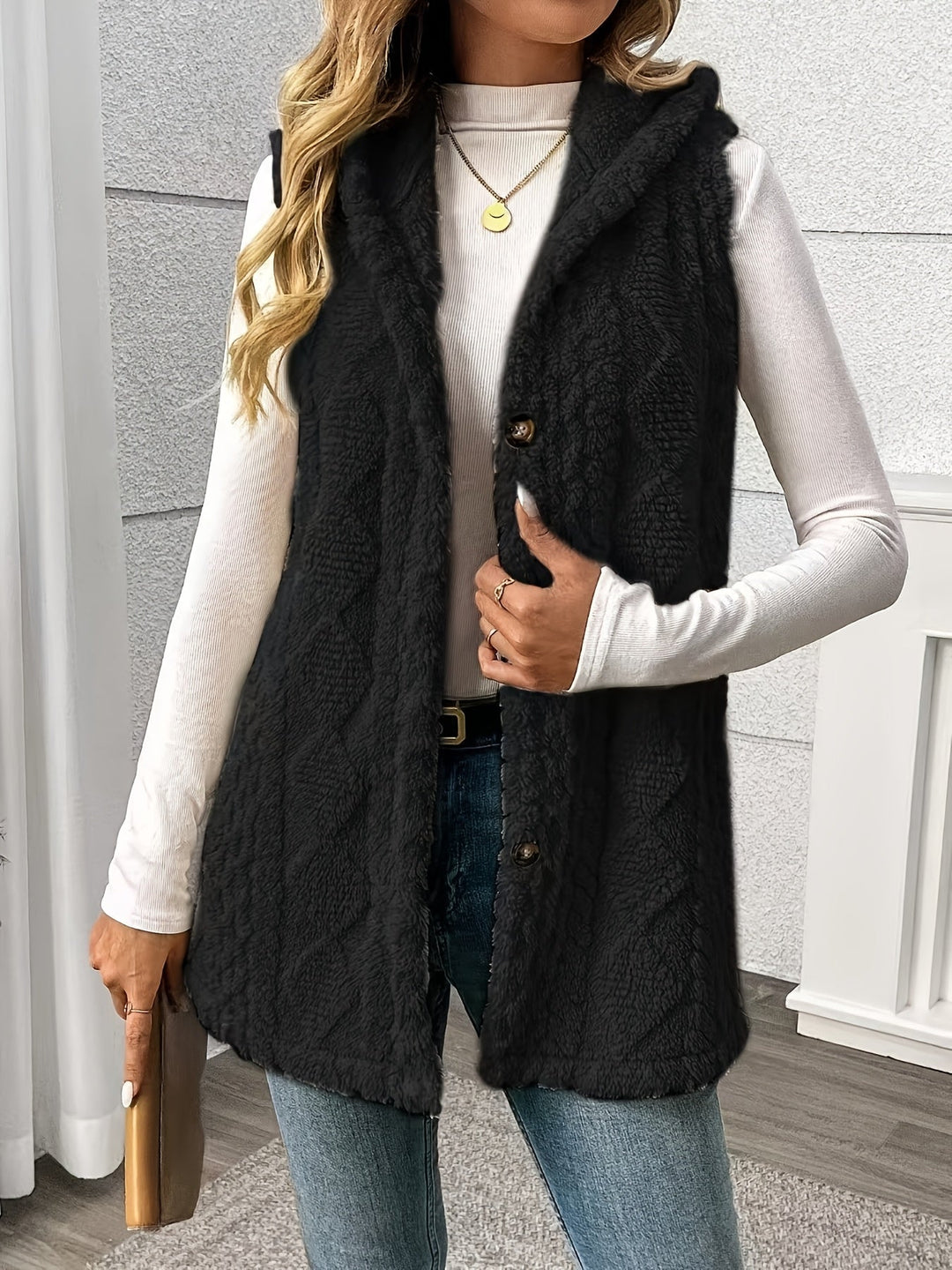 Cozy Hooded Sleeveless Vest for Women