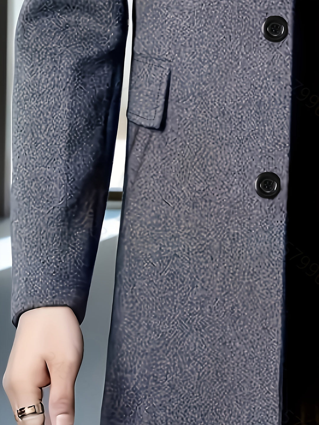 Single-Breasted Overcoat, Men's Refined Fit