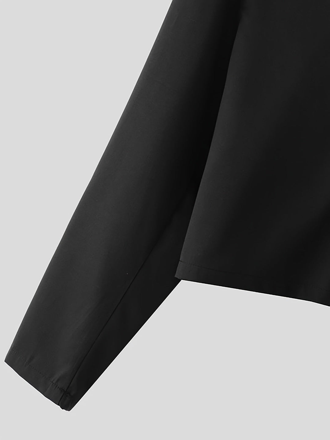 Black Modern Cropped Jacket for Men