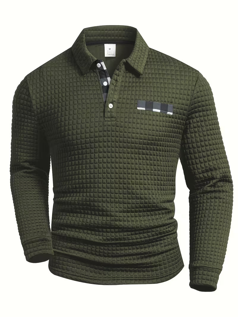 Stylish Plaid Pattern Button Up Shirt for Men
