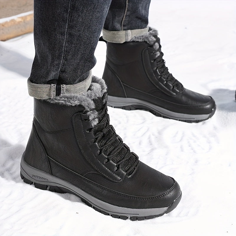 Warm-Lined Winter Trail Boots for Men