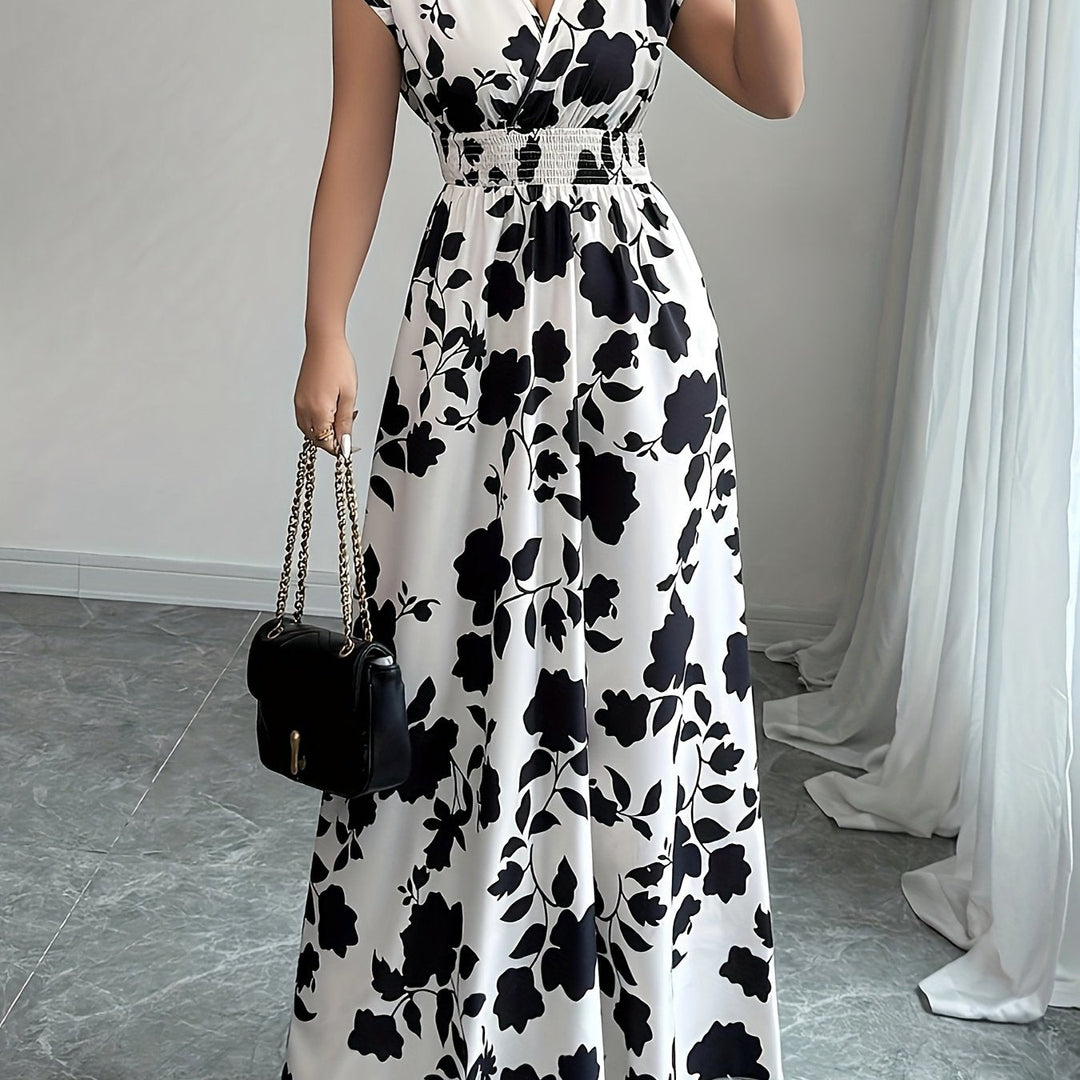 Ladies Flowing Floral Maxi Dress