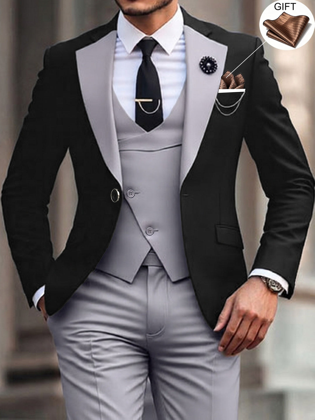 Three-Piece Suit, Men's Tailored Fit