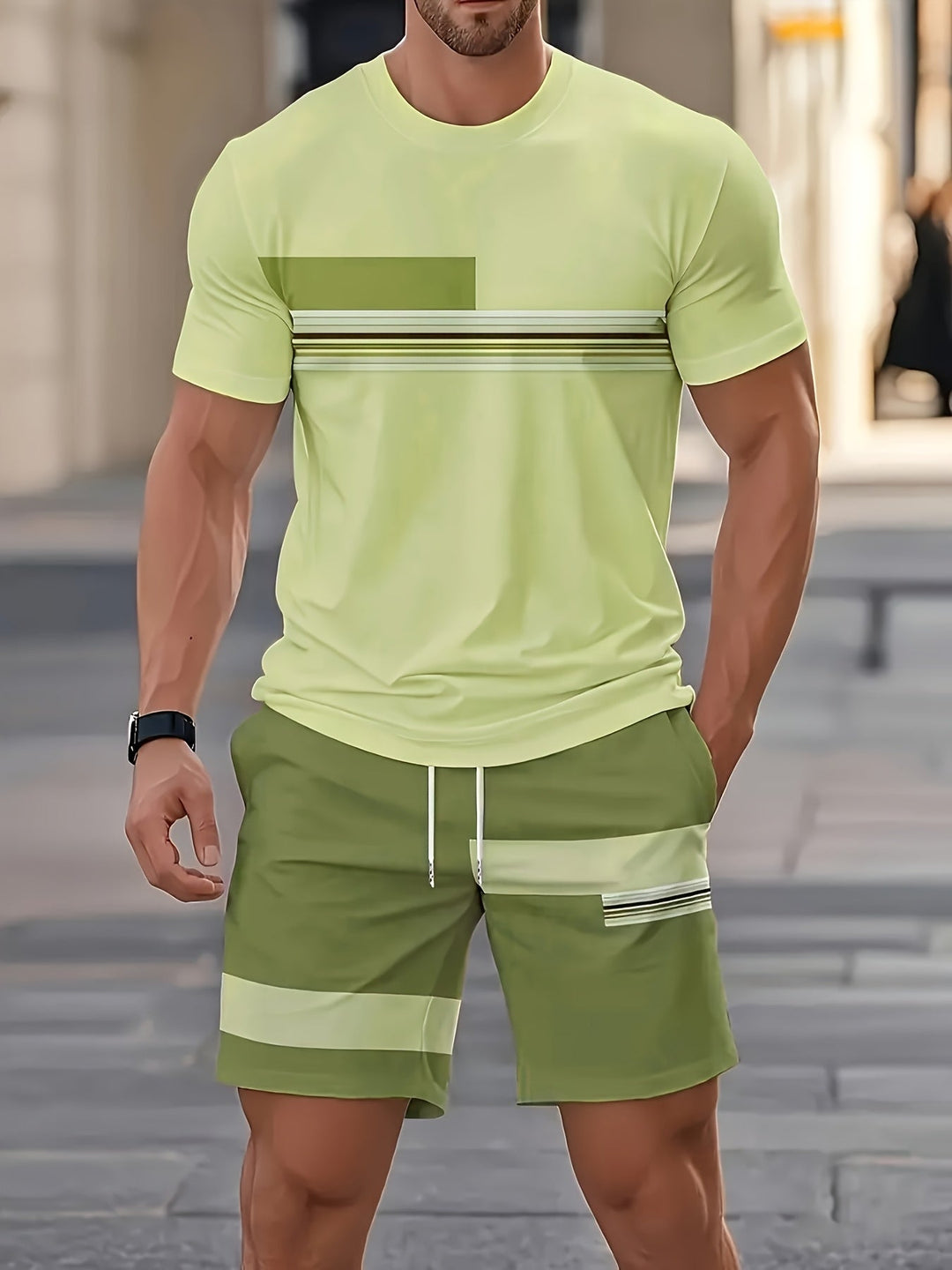 Two-Piece Summer Set for Men, Relaxed Style