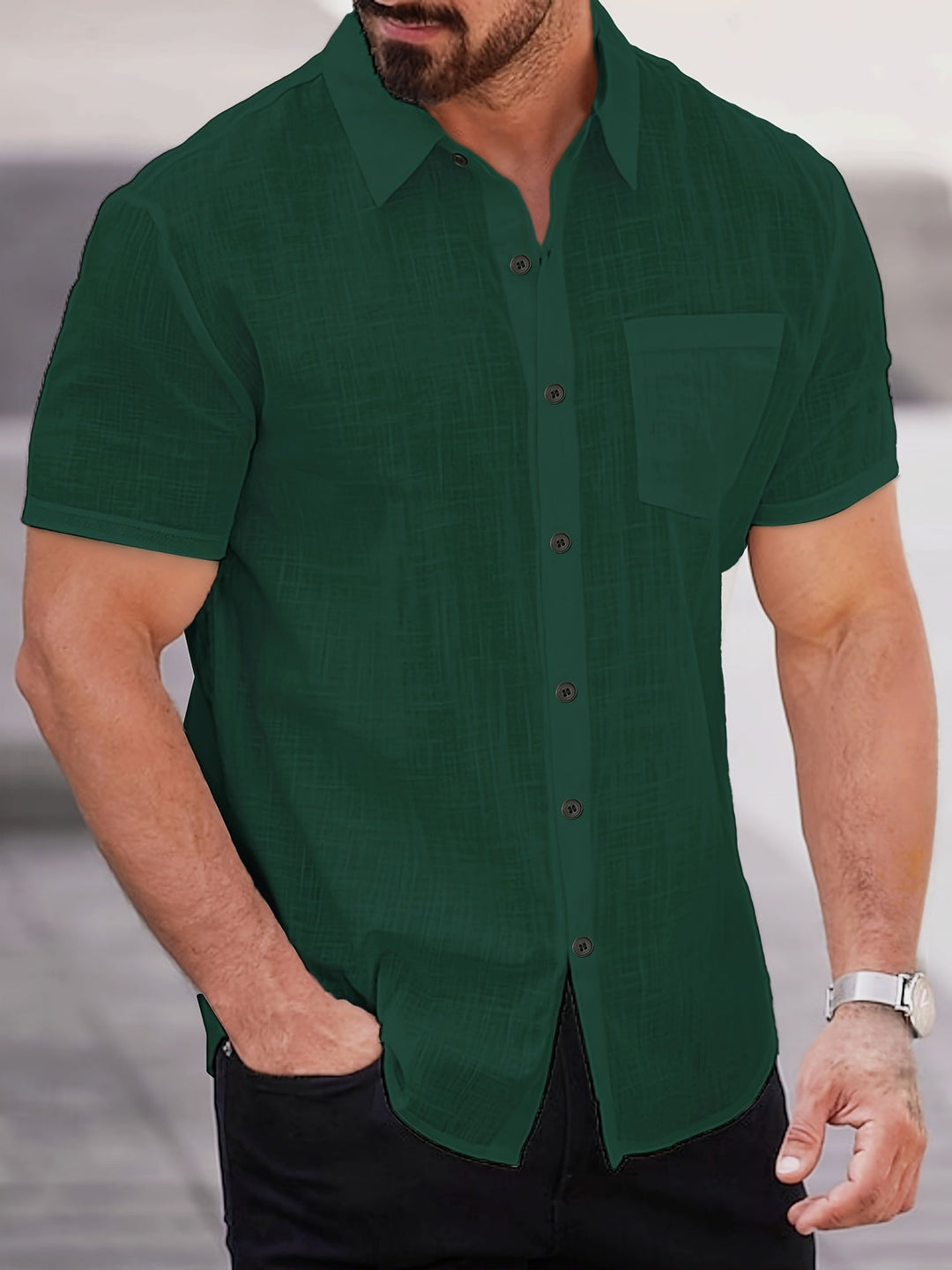 Short-Sleeve Shirt for Men, Relaxed Style