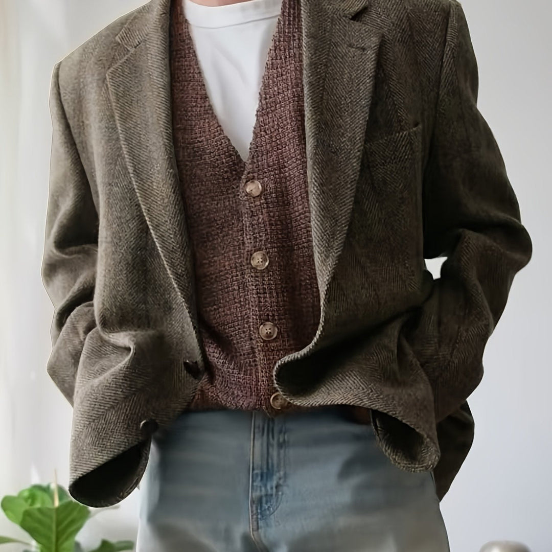 Textured Blazer, Men's Refined Fit