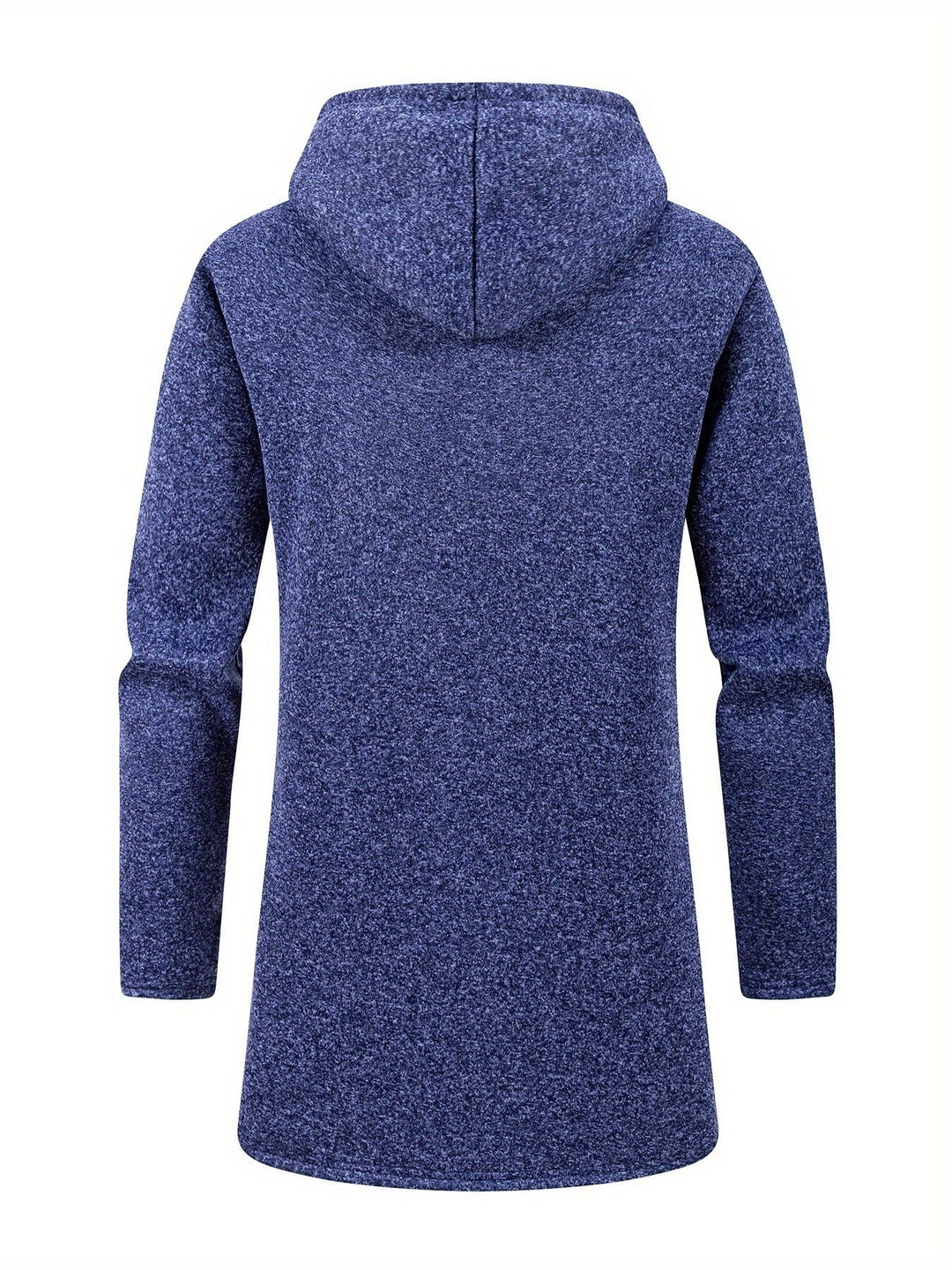 Navy Hooded Longline Coat for Men