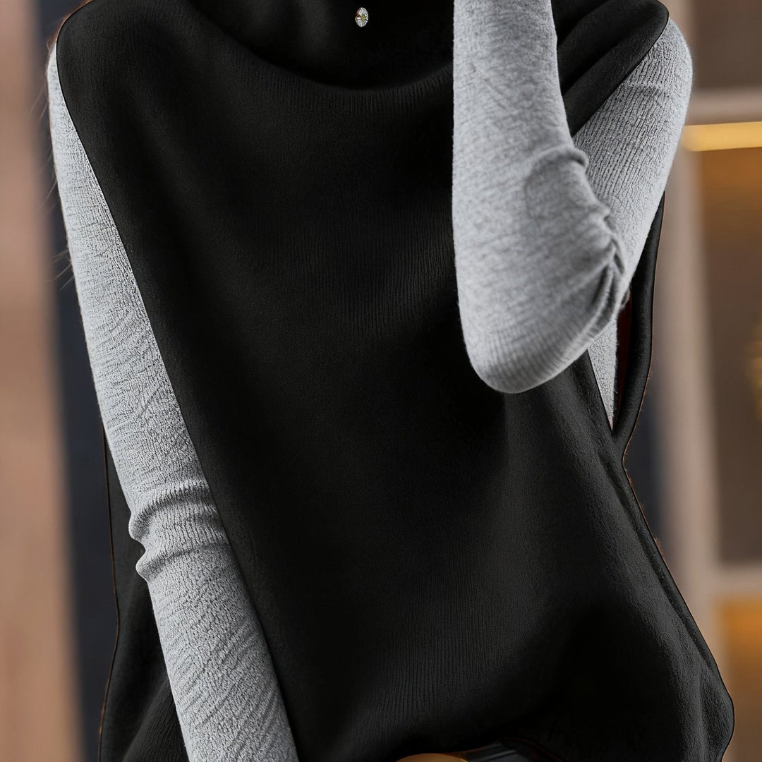 Refined High-Neck Vest for Women