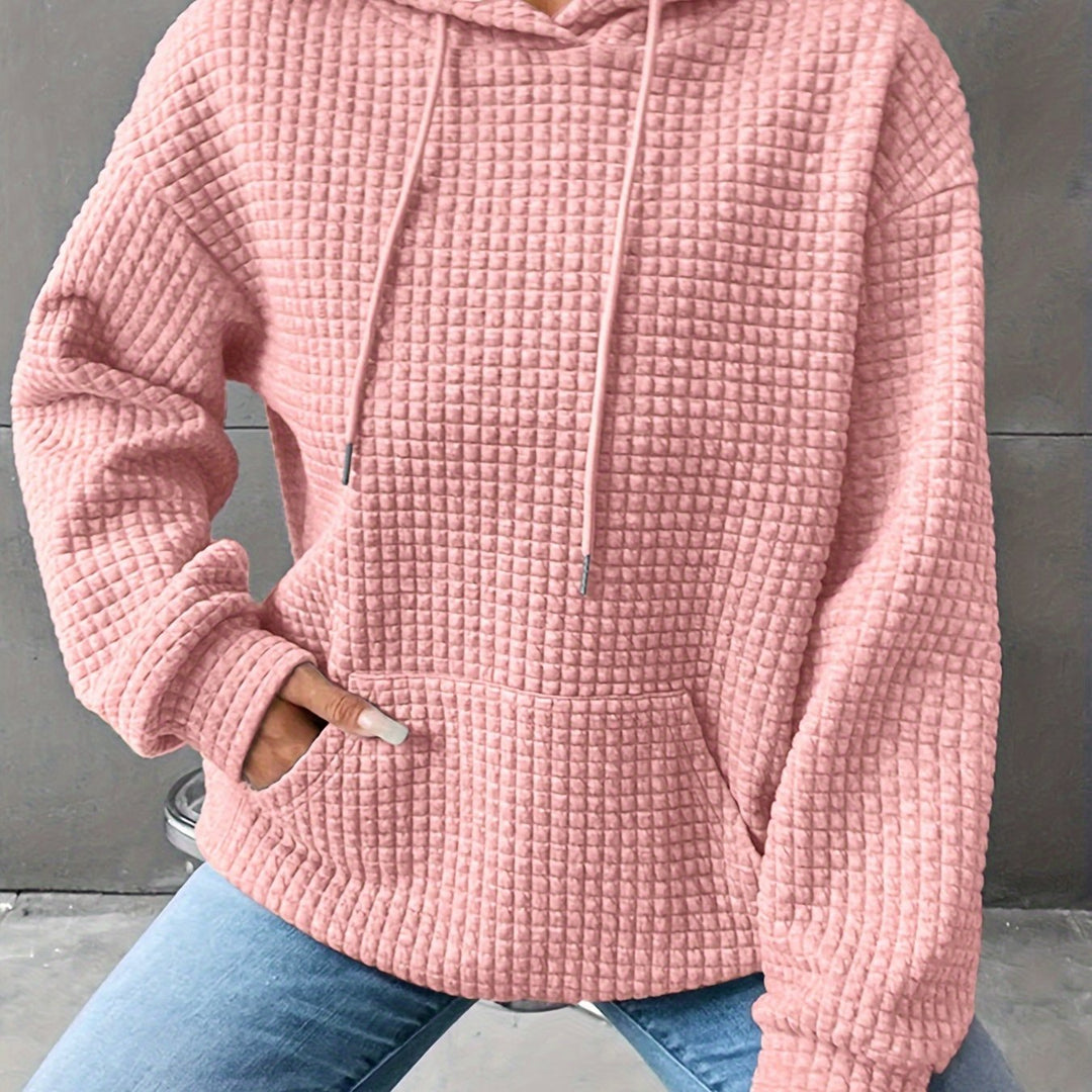 Cozy Textured Hoodie for Women, Plus Size