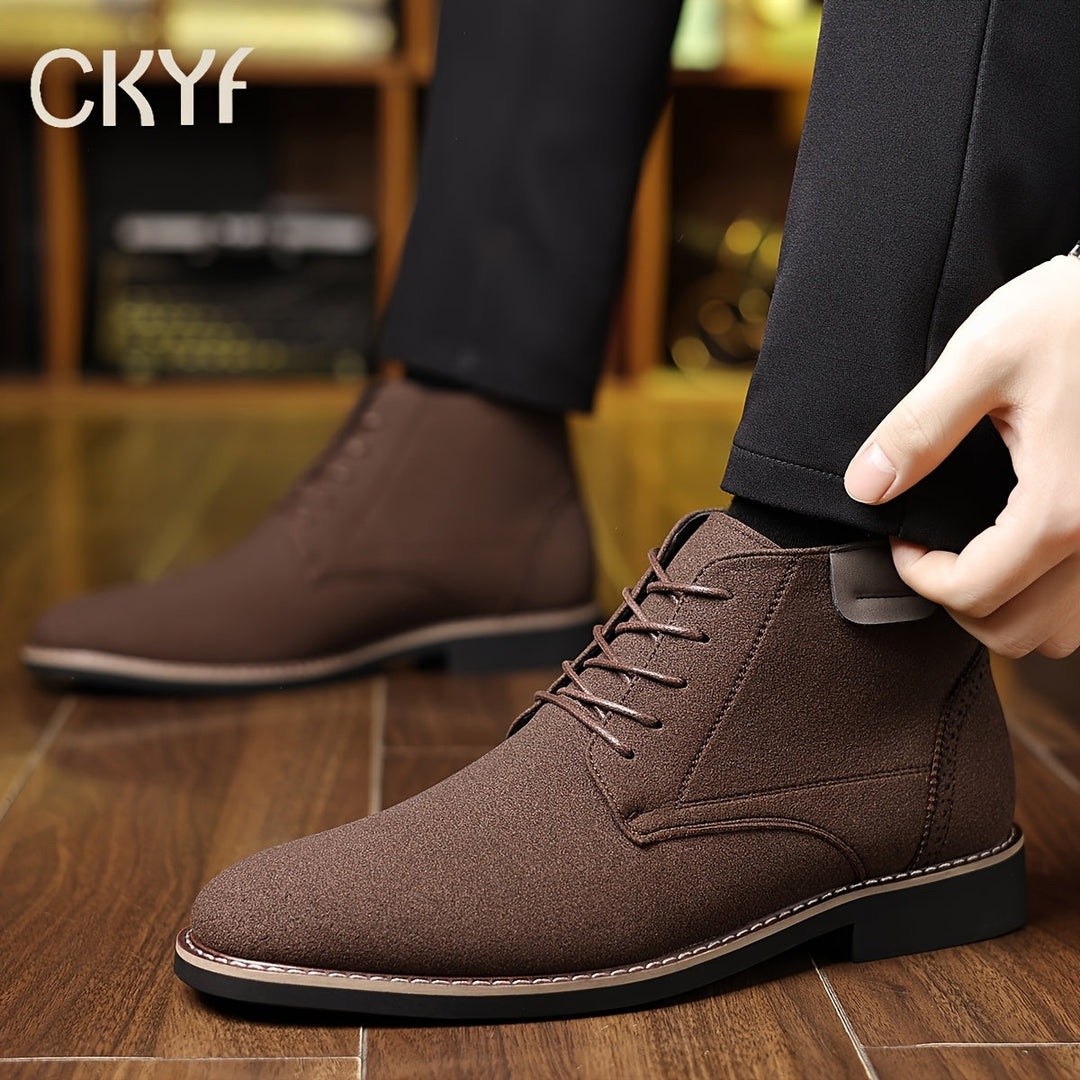 Refined Lace-Up Ankle Boots for Men