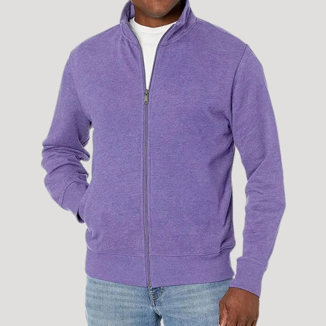 Men's Full-Zip Stand-Collar Jacket