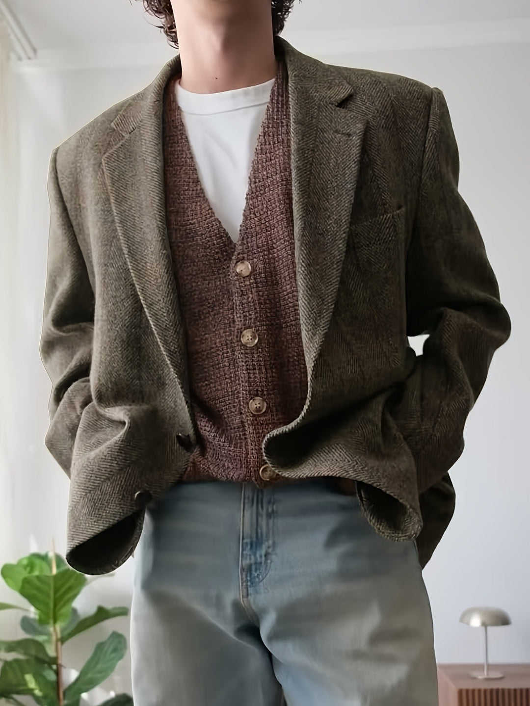 Textured Blazer, Men's Refined Fit
