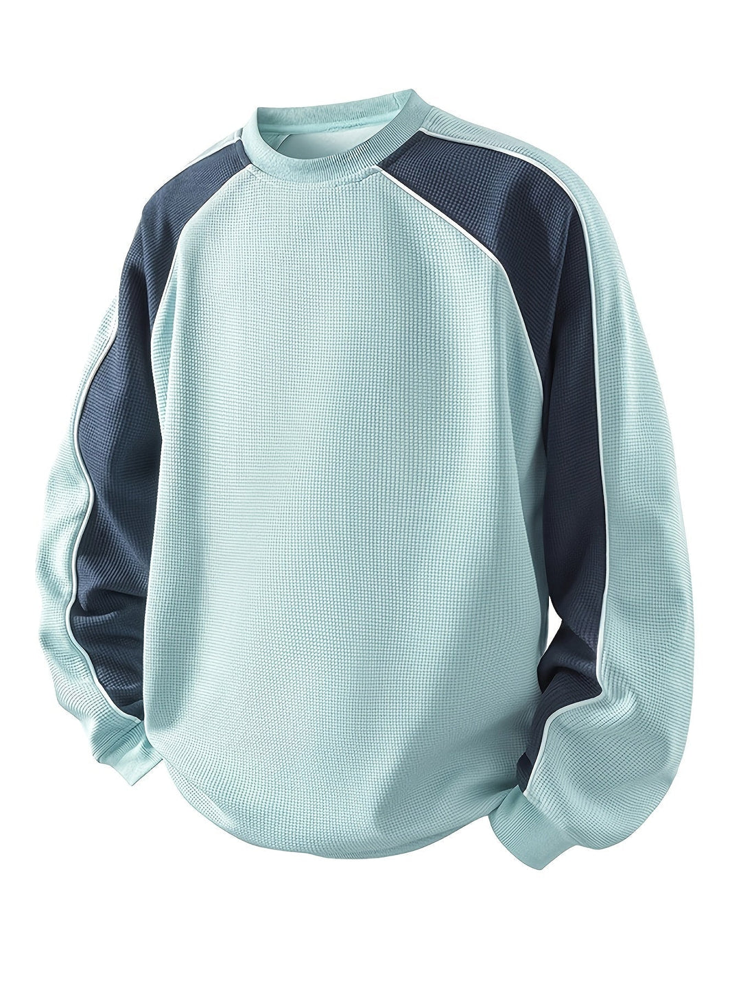 Color-Block Round Neck Sweatshirt for Men