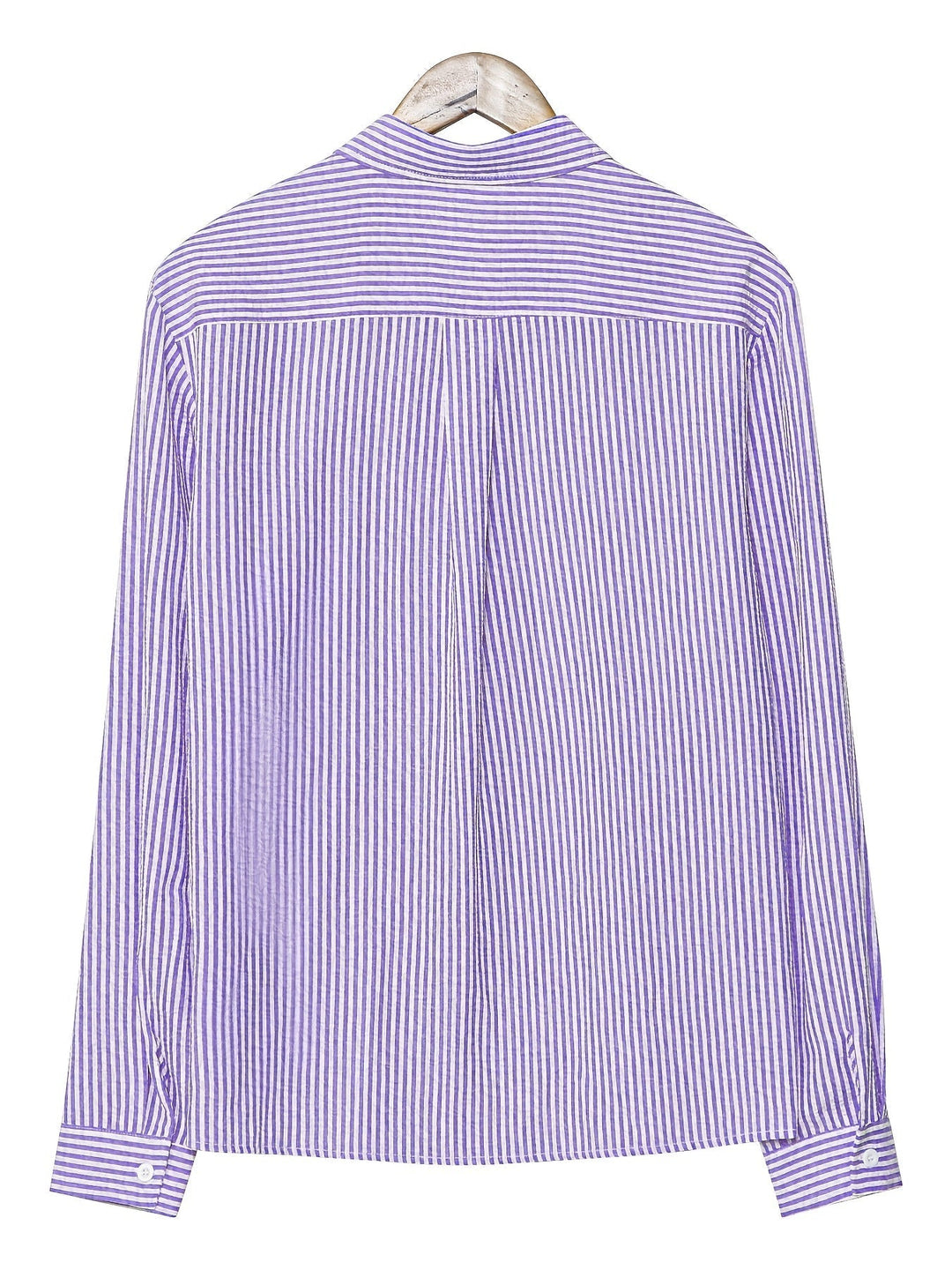Striped Long-Sleeve Shirt for Men, Textured Style