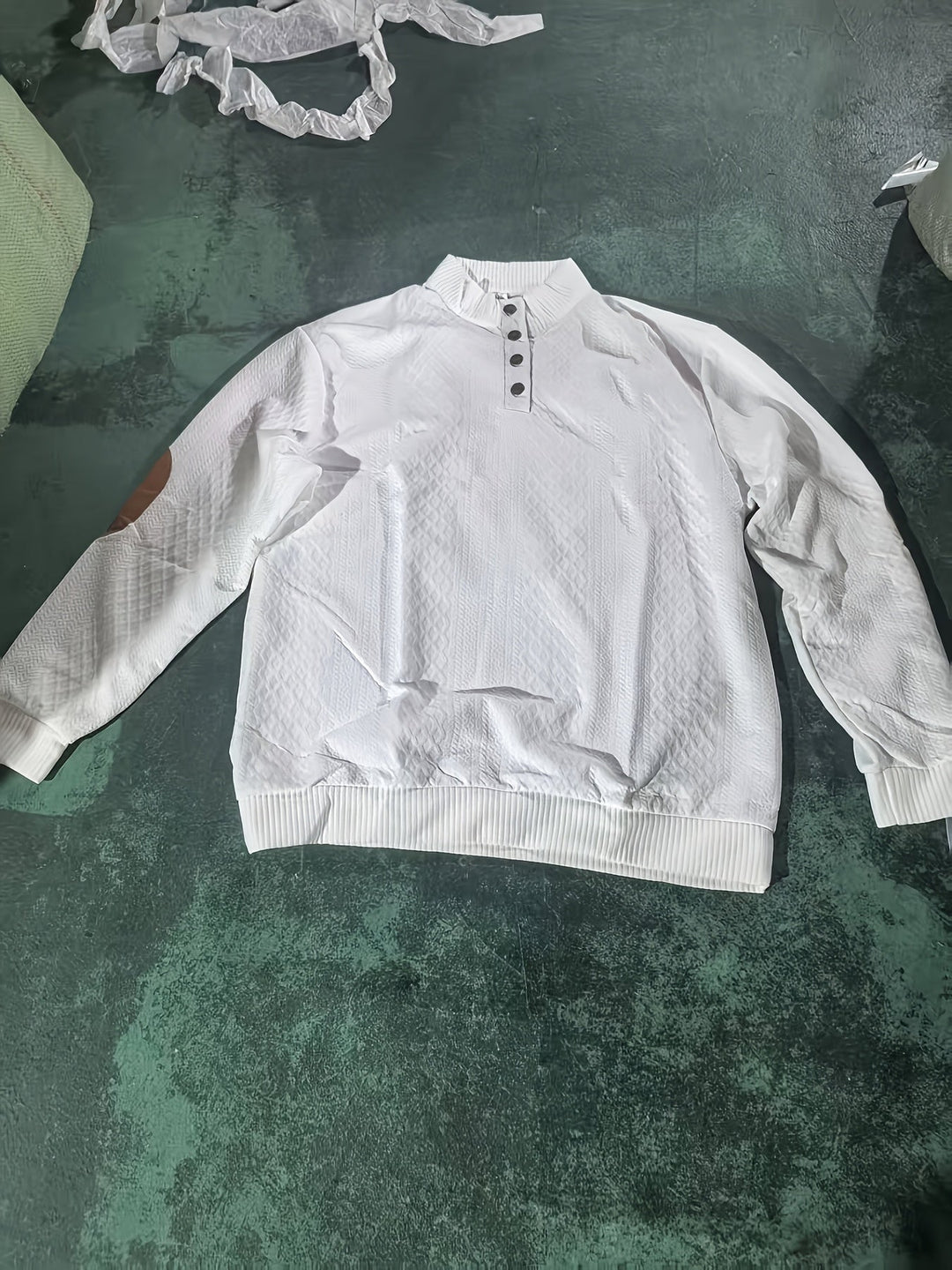 Stand Collar Button Henley Sweater for Men, Plus Size