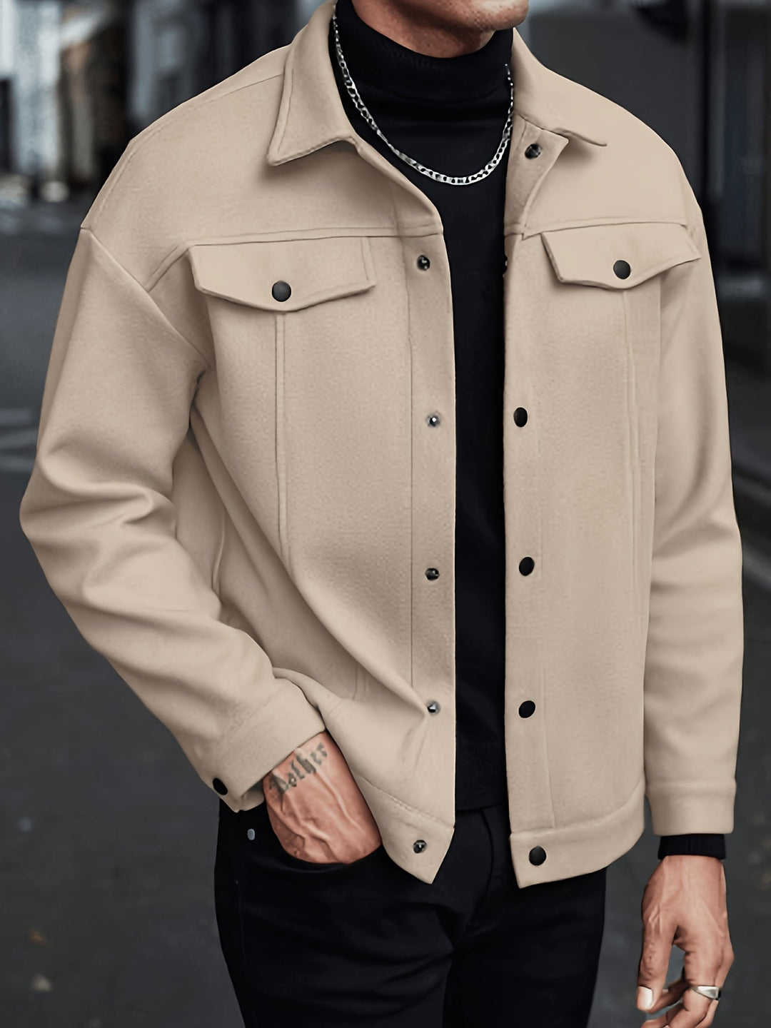 Utility Jacket for Men, Refined Style
