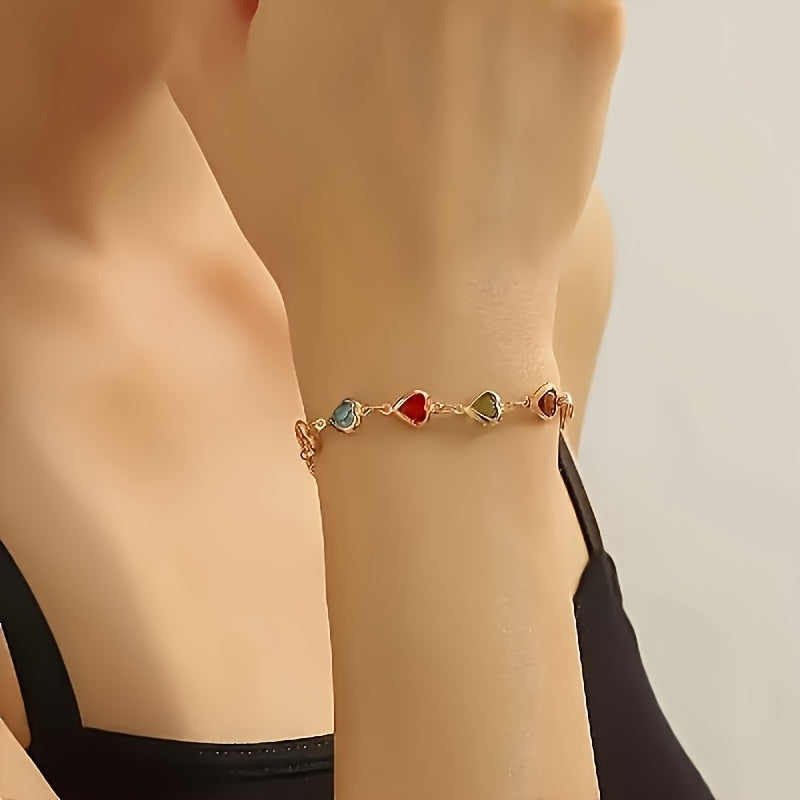 Stylish Multicolor Heart Shape Bracelet