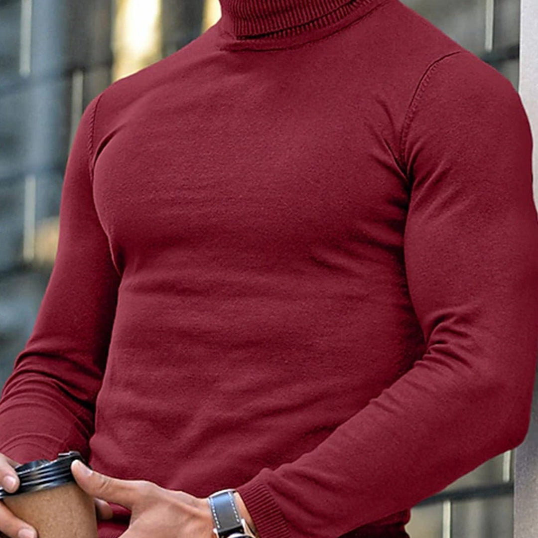 High-Neck Turtleneck for Men, Refined Style