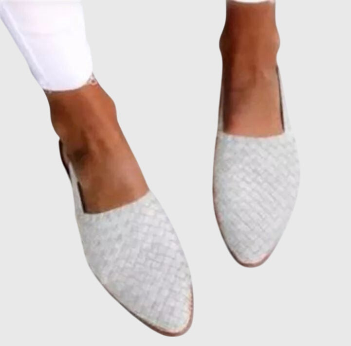 Woven Pointed-Toe Flats for Women